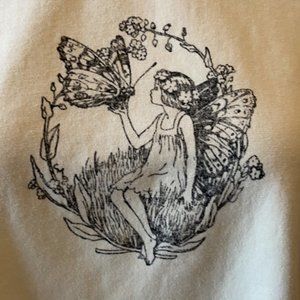 Shein Curves fairycore crop top cream colored Fairy Top. Size 4XL